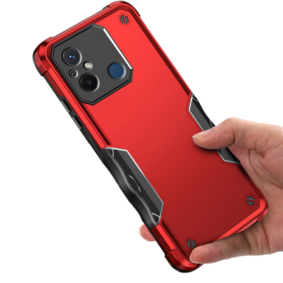 Armored case for Xiaomi Redmi 12C, Dual-Layer, red