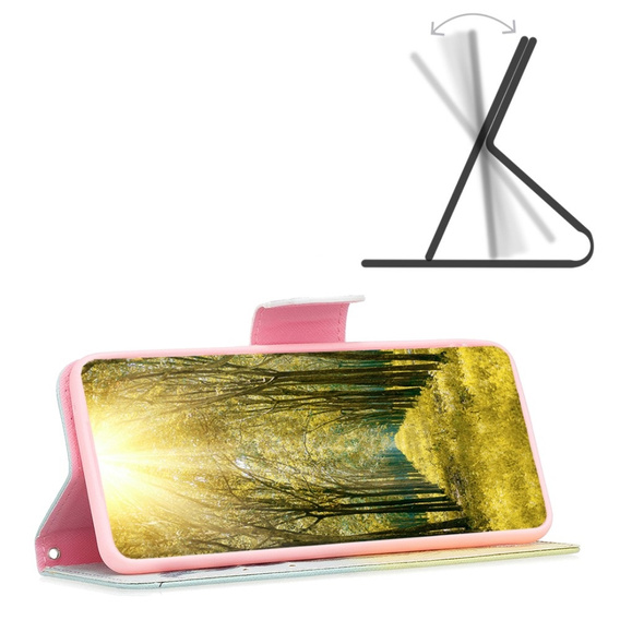 Flip case for Xiaomi 13 Lite, Wallet, feather, blue