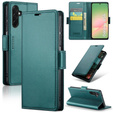Case for Samsung Galaxy A56, ERBORD Glossy Litchi, wallet with flap, green