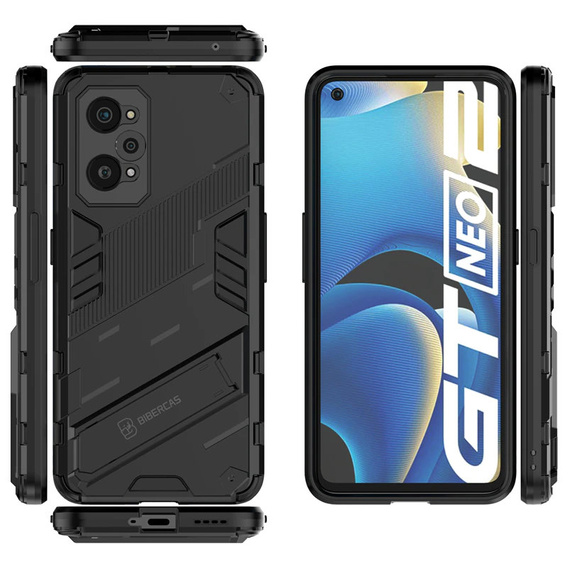 Case for Realme GT 2 5G / GT Neo 2 / GT Neo 3T, Military kickstand, blue