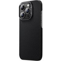 BENKS Kevlar Case for iPhone 15 Pro Max, for MagSafe, Carbon Fiber, black