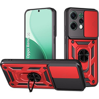 Armoured case for Oppo Reno 14, with camera protection, with stand, red