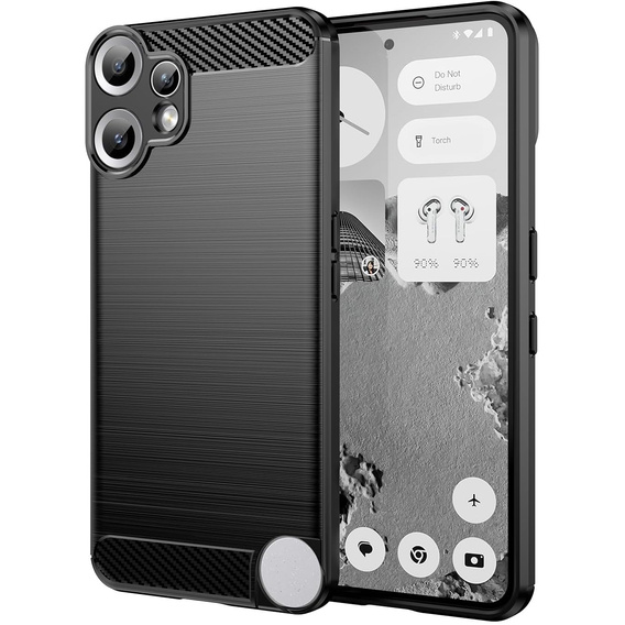 Case for CMF Nothing Phone 2 Pro, Carbon, black