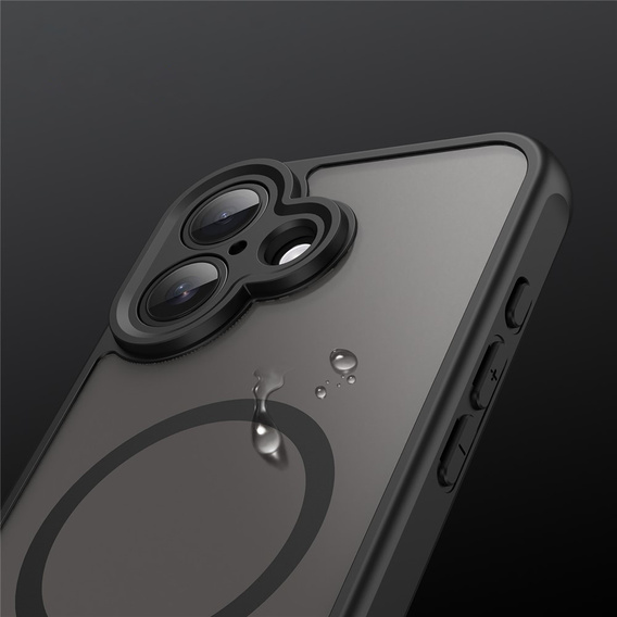 Case for iPhone 17, for MagSafe, with camera protection, tinted with black border