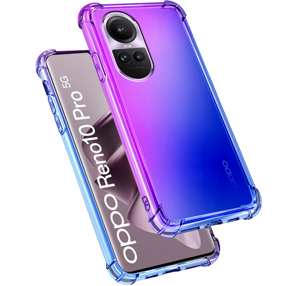 Case for Oppo Reno 10 / 10 Pro, Gradient Dropproof, Purple / blue