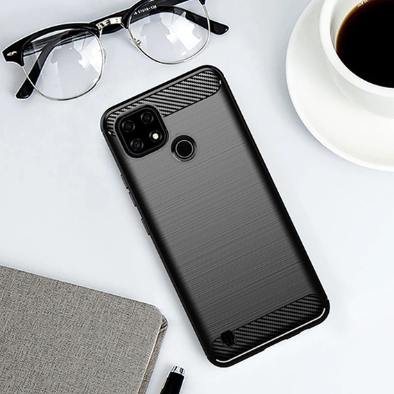 Case for Realme C21Y / C25Y, Carbon, black