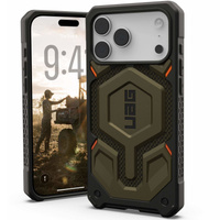 Urban Armor Gear case for iPhone 17 Pro Max, Monarch Pro Kevlar MagSafe, Kevlar Element Green