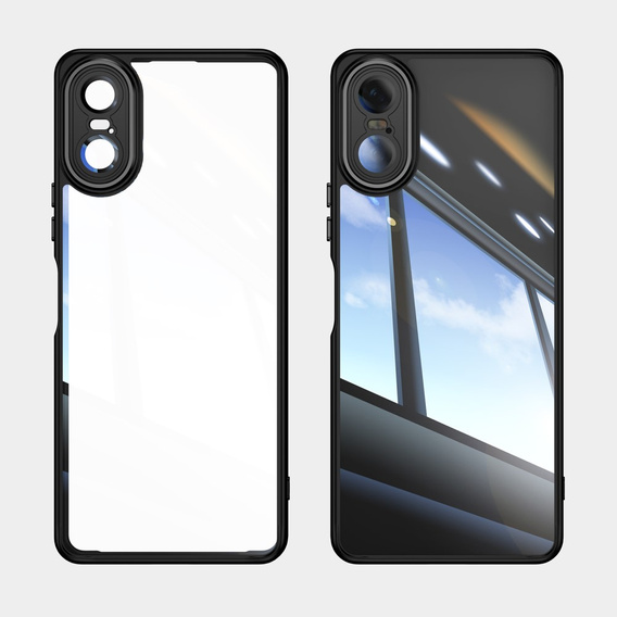 Case for Sony Xperia 10 VI, Fusion Hybrid, with camera protection, transparent / black