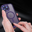 Case for iPhone 15 Pro, ERBORD Impact Guard, MagSafe, dark purple