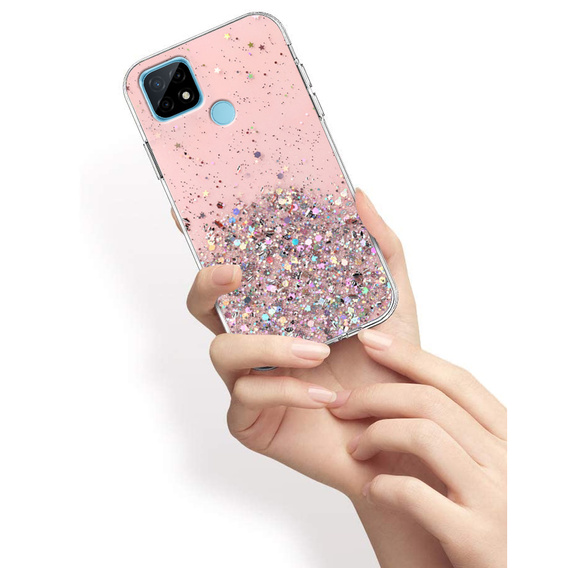 Case for Realme C21Y / C25Y, Glittery, pink