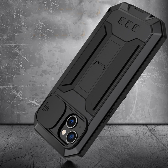 Armored case for iPhone 14, R-JUST CamShield Slide, black