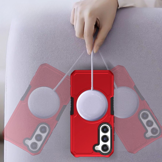 Case for Samsung Galaxy S23 Plus, Protective MagSafe, red