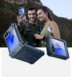Armored Case for Samsung Galaxy Z Flip7 FE / Z Flip6, Dexnor Clip Holder, dark blue