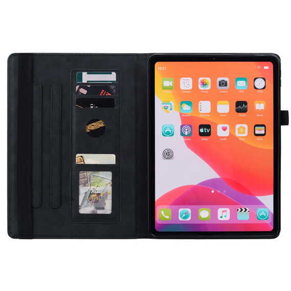 Flap case for Lenovo Tab M11, flower, black