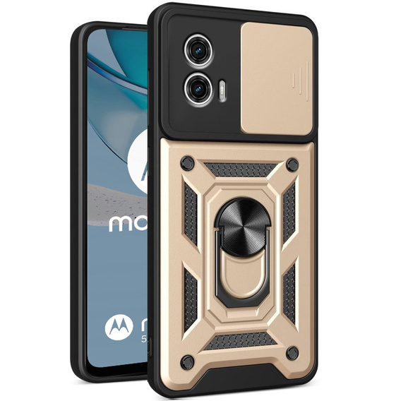 Case for Motorola Moto G53 5G, CamShield Slide, gold