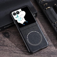 Case for Motorola Razr 50 Ultra, Leather Hybrid MagSafe, black