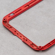 Love Mei Case for iPhone 12, armored with glass, red