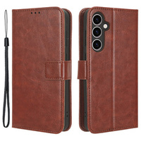 Flip case for Samsung Galaxy S23 FE, Crazy Horse Wallet, brown