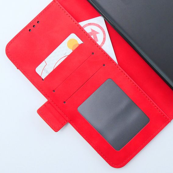 Flip case for Xiaomi 13T / 13T Pro, Card Slot, red