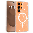 Glitter case, for MagSafe for Samsung Galaxy S26 Ultra, transparent