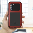 Love Mei Case for Samsung Galaxy A34 5G, armored with glass, red