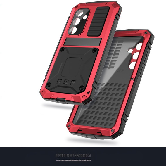 Armored case for Samsung Galaxy S25, R-JUST, red