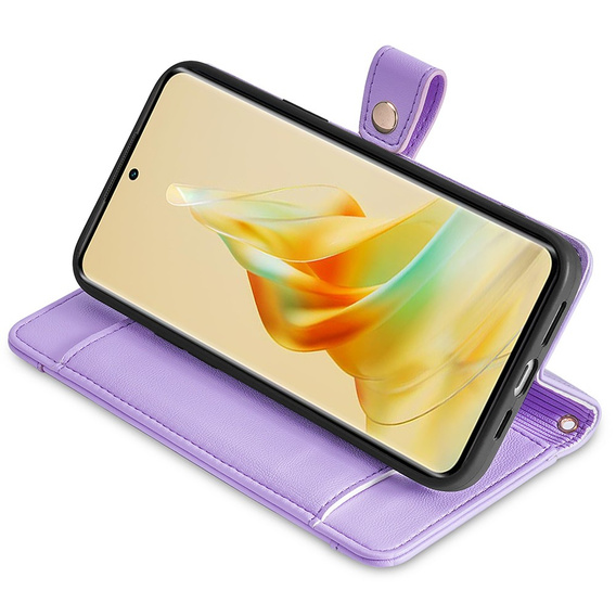 Flip case for Oppo A38 / A18 4G, Wallet Zipper Pocket, purple