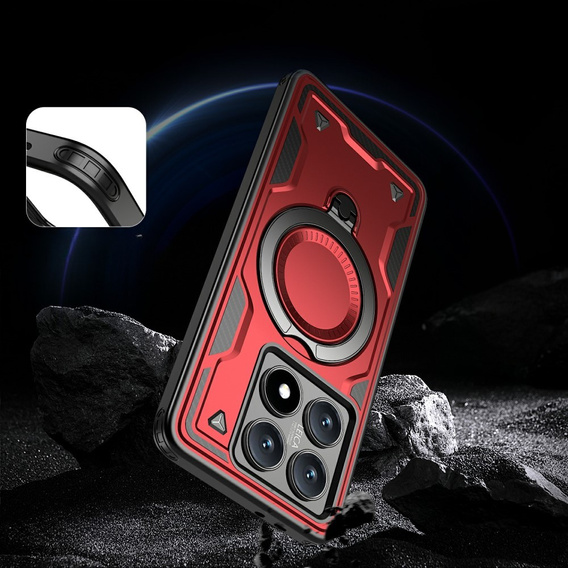 Case for Xiaomi 14T Pro, Military MagSafe, red