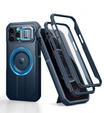 Armored case for iPhone 12 / iPhone 12 Pro, Dexnor CamProtect MagSafe, dark blue (Two frames)