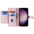 Flip case for Samsung Galaxy S23, Wallet Zipper Pocket, pink