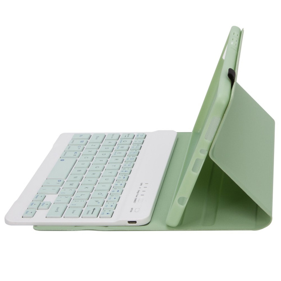 Case + keyboard Samsung Galaxy Tab A7 Lite 8.7 T220 / 225, light green