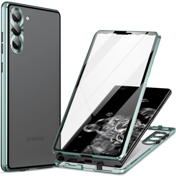 Case for Samsung Galaxy S23, Magnetic Dual Glass, green