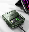 Armored Case for Samsung Galaxy Z Flip 4 5G, Dexnor Clip Holder, green