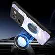 Case for Xiaomi Poco M7 Pro 5G, with magnetic sheet, transparent / black