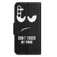 Flip case for Samsung Galaxy M15 5G, Wallet, Don't Touch My Phone black