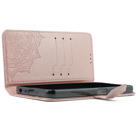Flip case for Xiaomi Poco X6 Pro 5G, Mandala, pink rose gold
