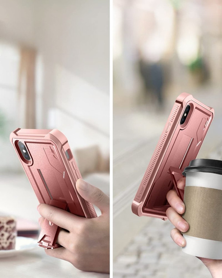 Armored case for iPhone XS Max, Dexnor Full Body, pink