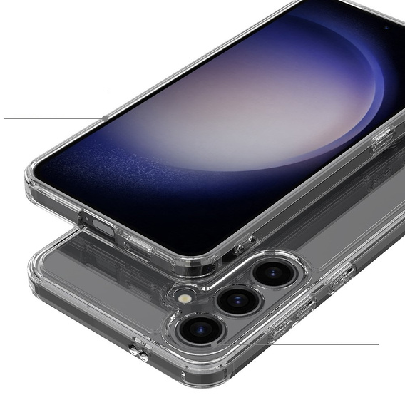 Case for Samsung Galaxy S24, Fusion Hybrid, with camera protection, transparent