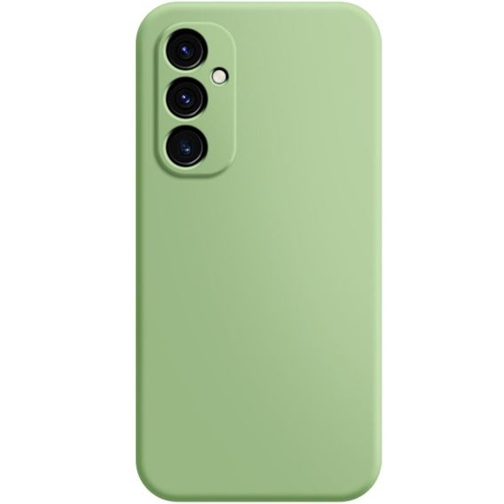 Case for Samsung Galaxy A15, Silicone Lite, green + 9H glass