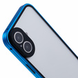 Case for iPhone 16, Magnetic Dual Glass, blue
