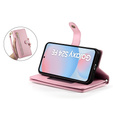 Flip case for Samsung Galaxy S24 FE, Wallet Zipper Pocket, pink