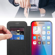 Flip case for iPhone 16, RFID Wallet MagSafe CamShield, black