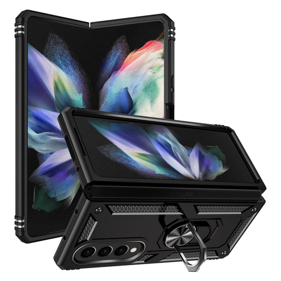 Armor Case for Samsung Galaxy Z Fold 4 5G, Nox Case Ring, black