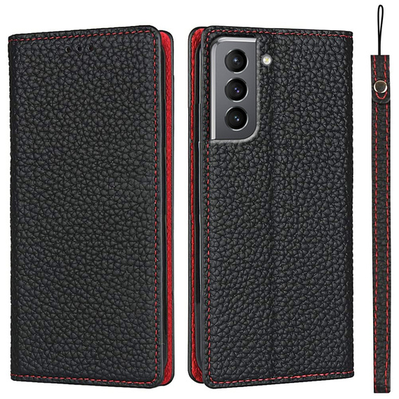 Leather case for Samsung Galaxy S22, ERBORD Grain Leather, black