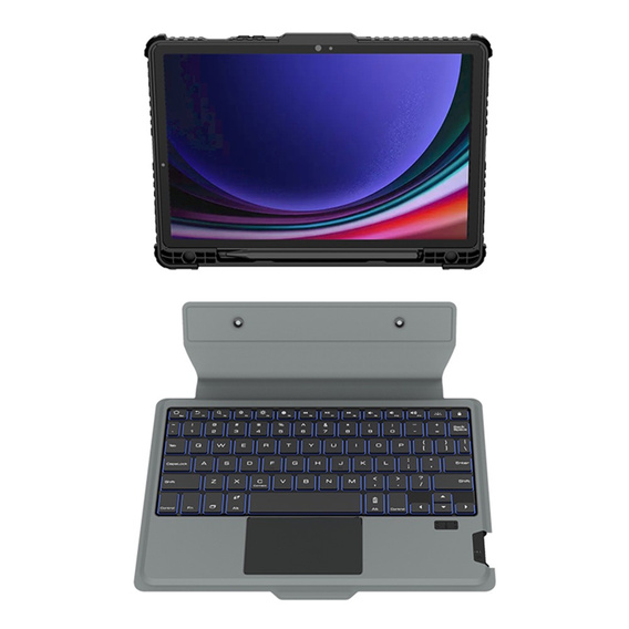 Case + keyboard Galaxy Tab S9, NILLKIN Bumper Pen Slot, black