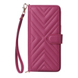 Crossbody Leather Wallet flip case for Oppo Reno 13 Pro 5G, maroon