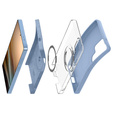 Spigen Case for Samsung Galaxy S25 Ultra, Silicone Fit Mag, blue + Tempered Glass