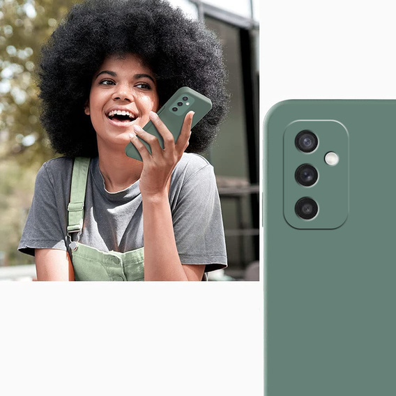 Case for Samsung Galaxy M52 5G, Silicone Lite, dark green