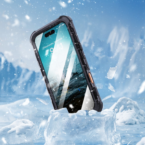 IP68 Waterproof Case for iPhone 16 Pro Max, SHELLBOX MagSafe, black