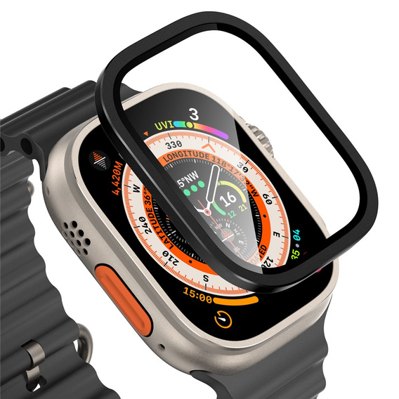 Protective frame with tempered glass for Apple Watch Ultra 1/2/3 49 mm